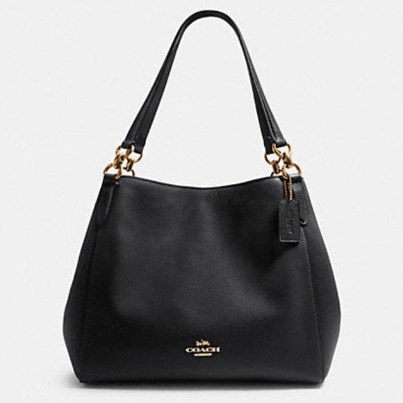 Classic Black leather shoulder bag